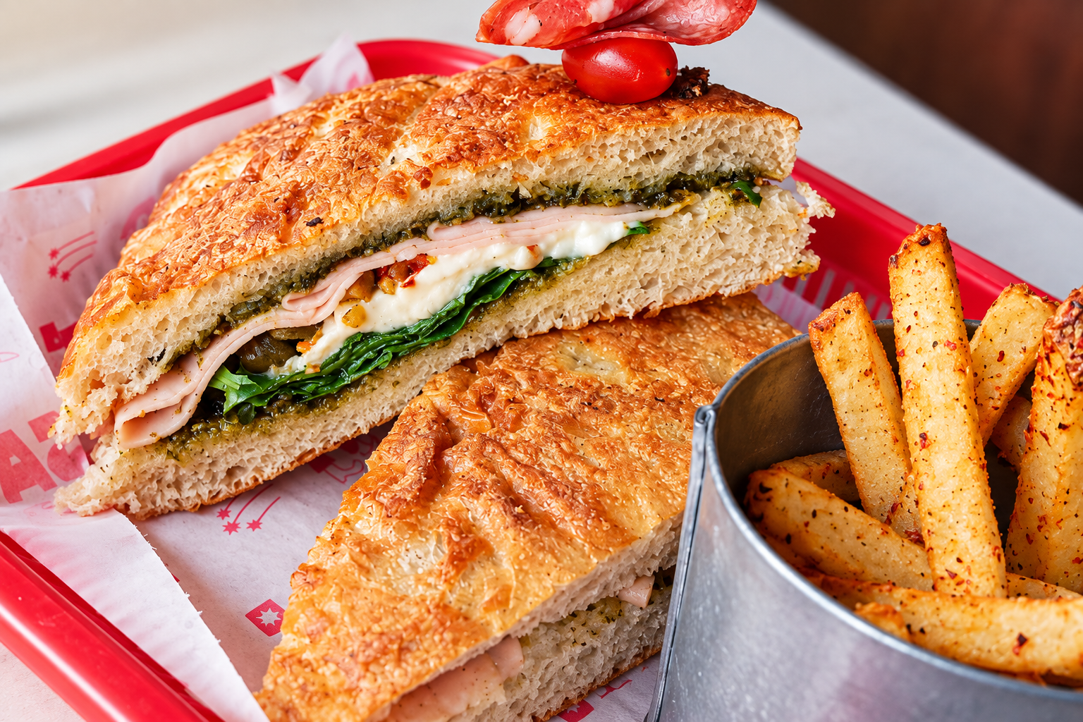 Sándwich con papas